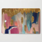Gold Leaf & Indigo Blue Abstract Cutting Board Gallery Image 1