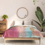 Gold Leaf & Indigo Blue Abstract Comforter Gallery Image 3