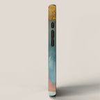 Gold Leaf & Indigo Blue Abstract iPhone Case Gallery Image 2
