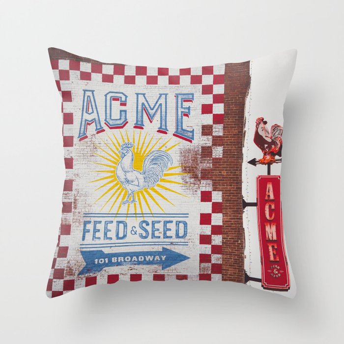 Acme Feed and Seed Nashville Tennessee Throw Pillow Gallery Image 6
