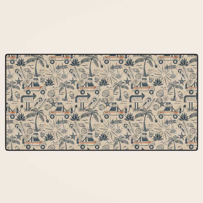 Baja - classic blue and red Desk Mat Gallery Image 3
