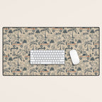 Baja - classic blue and red Desk Mat Gallery Image 1