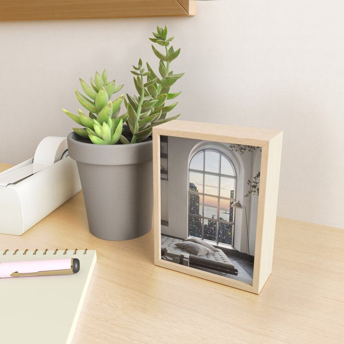NEW YORK VIEW | city | window | view | building | aesthetic | bling | sparkle | shine | glitter  Mini Art Print Gallery Image 2