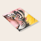 Miss Me? Tiger Portrait, Jungle Pose Tropical Nature Wildlife, Animals Wild Forest Eyes, Close-up Leopard Panther Cheetah Cats Pink Mixed Media Notebook Gallery Image 2