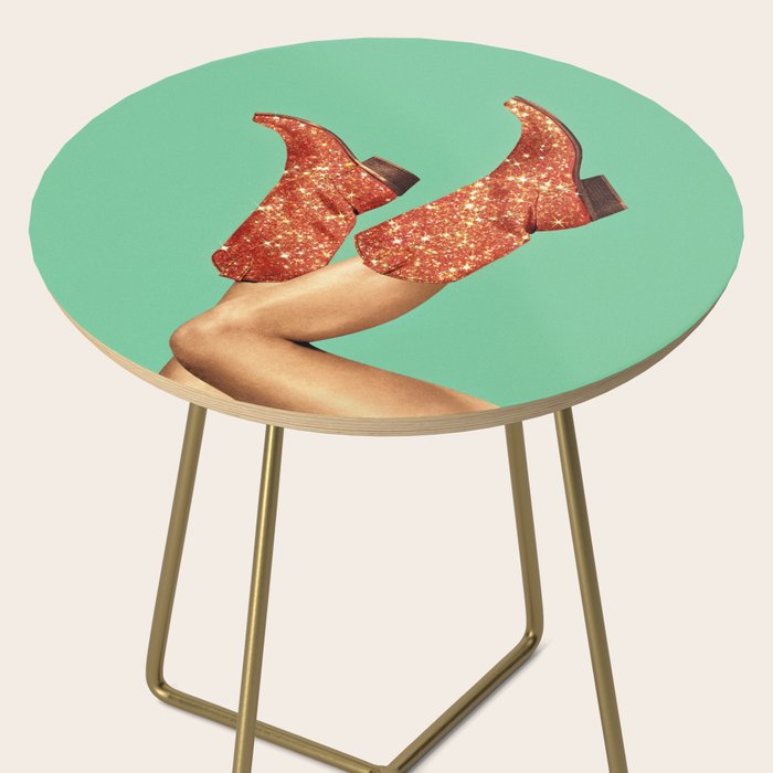 These Boots - Glitter Showgirl Orange Side Table Gallery Image 2