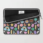 Fun retro cartoon doodle sticker pattern Laptop Sleeve Gallery Image 2