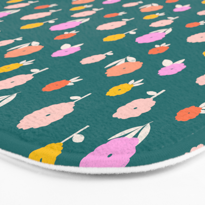 Holiday Blooms Pattern Bath Mat Gallery Image 3