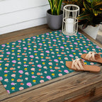 Holiday Blooms Pattern Outdoor Rug Gallery Image 2