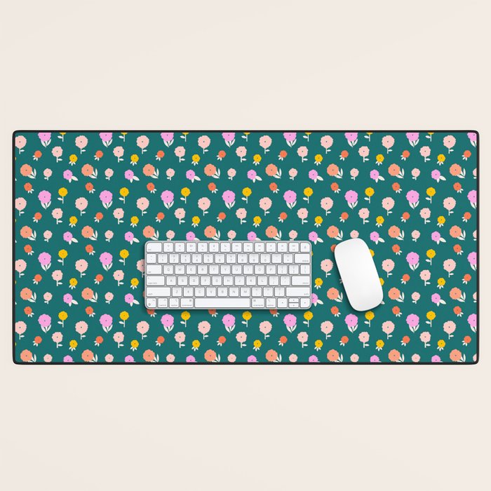 Holiday Blooms Pattern Desk Mat Gallery Image 1