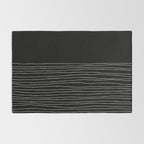 Hand Striped black and white Rug Gallery Image 2