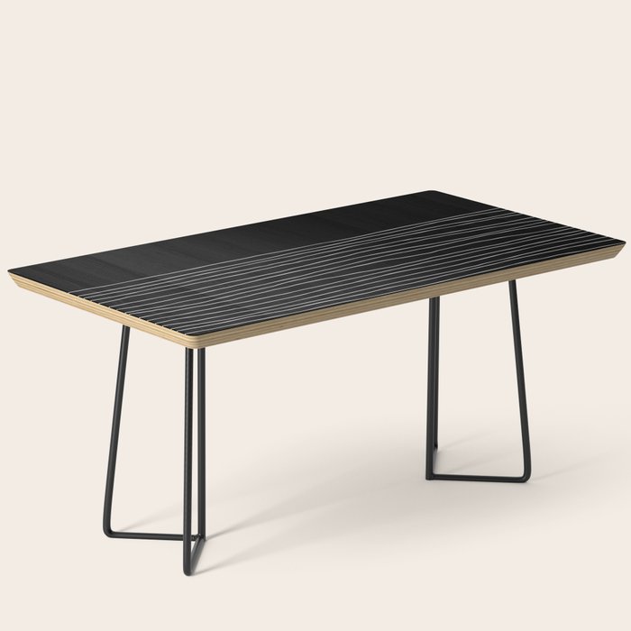 Hand Striped black and white Coffee Table Gallery Image 1
