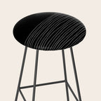 Hand Striped black and white Stool Gallery Image 2