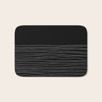 Hand Striped black and white Bath Mat Gallery Image 1