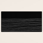 Hand Striped black and white Desk Mat Gallery Image 3