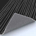 Hand Striped black and white Rug Gallery Image 4