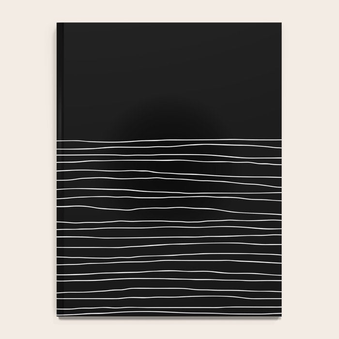 Hand Striped black and white Notebook Gallery Image 4
