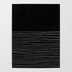 Hand Striped black and white Poster Gallery Image 4