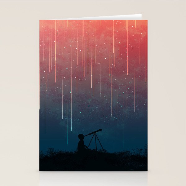 Meteor rain Stationery Card Gallery Image 2