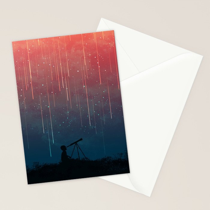 Meteor rain Stationery Card Gallery Image 2