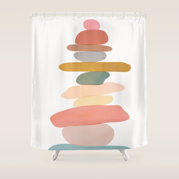 Balancing Stones 22 Shower Curtain Gallery Image 1