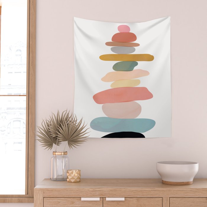 Balancing Stones 22 Wall Tapestry Gallery Image 2