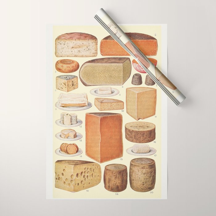 Vintage Cheese Wrapping Paper Gallery Image 1