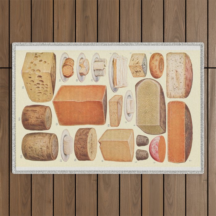 Vintage Cheese Outdoor Rug Gallery Image 1