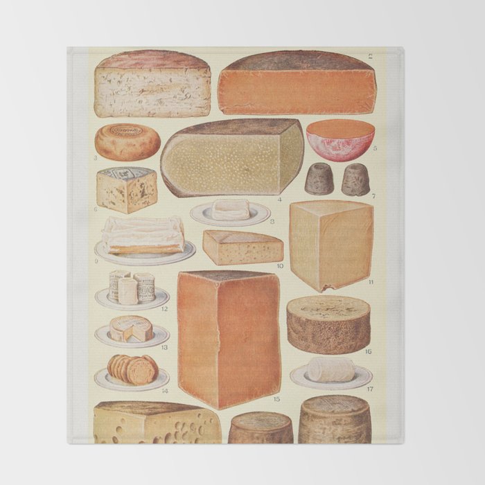 Vintage Cheese Throw Blanket Gallery Image 2