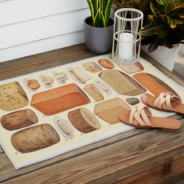 Vintage Cheese Outdoor Rug Gallery Image 2