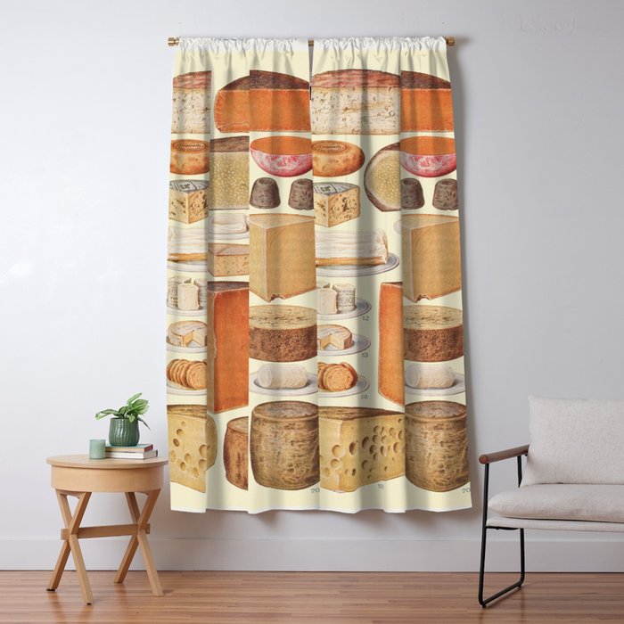 Vintage Cheese Window Curtain