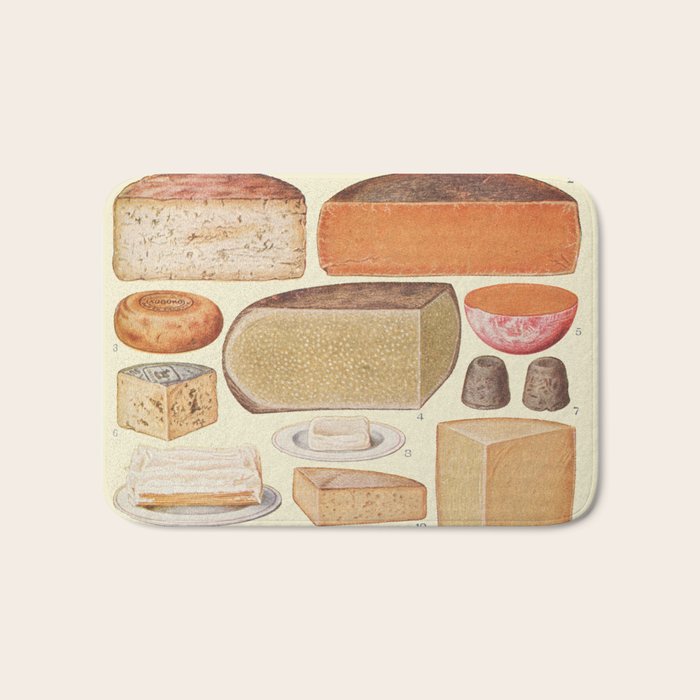 Vintage Cheese Bath Mat Gallery Image 1