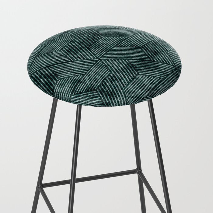 cadence triangles - dark green Stool Gallery Image 2
