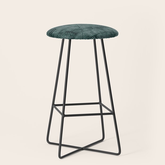 cadence triangles - dark green Stool Gallery Image 1