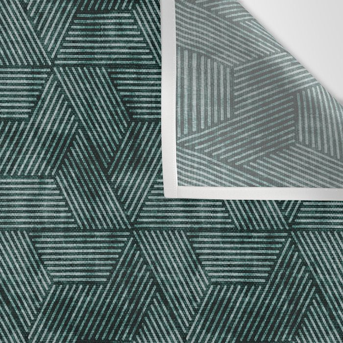 cadence triangles - dark green Wall Tapestry Gallery Image 3