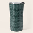 cadence triangles - dark green Travel Mug Gallery Image 2