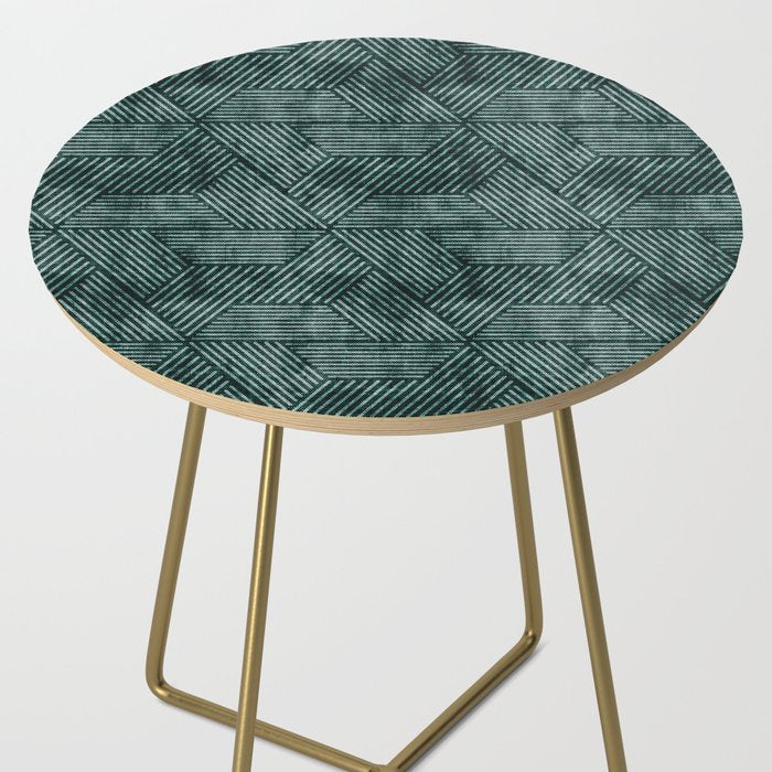 cadence triangles - dark green Side Table Gallery Image 2