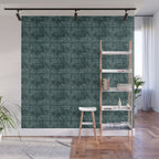 cadence triangles - dark green Wall Mural Gallery Image 1