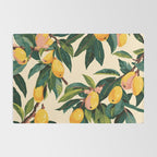 Yellow Mangos Summer Tropical Pattern Rug Gallery Image 2