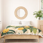 Yellow Mangos Summer Tropical Pattern Duvet Cover Gallery Image 3