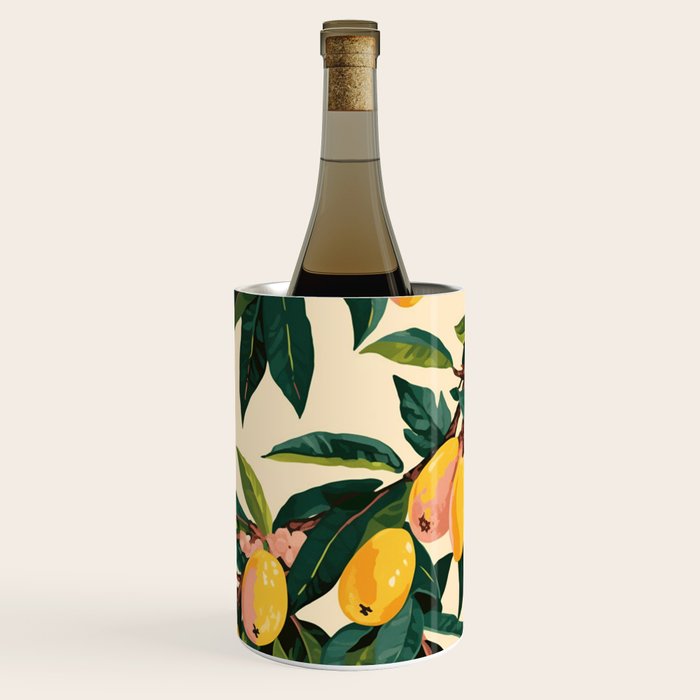 Yellow Mangos Summer Tropical Pattern Wine Chiller Gallery Image 3