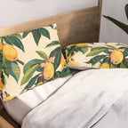 Yellow Mangos Summer Tropical Pattern Pillow Sham Gallery Image 2
