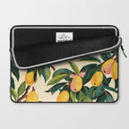 Yellow Mangos Summer Tropical Pattern Laptop Sleeve Gallery Image 2
