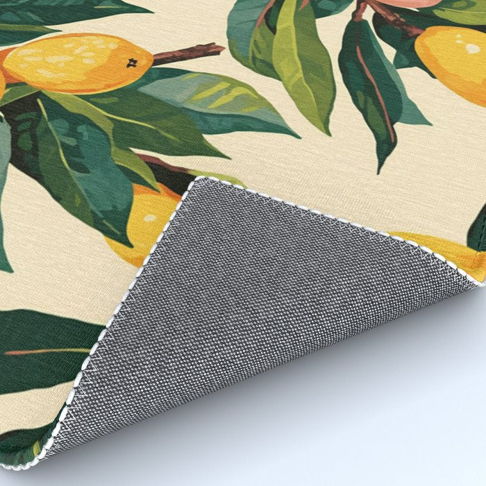 Yellow Mangos Summer Tropical Pattern Rug Gallery Image 4