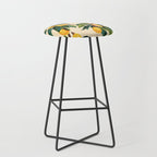 Yellow Mangos Summer Tropical Pattern Stool Gallery Image 1