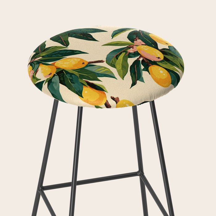 Yellow Mangos Summer Tropical Pattern Stool Gallery Image 2