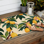 Yellow Mangos Summer Tropical Pattern Outdoor Rug Gallery Image 2