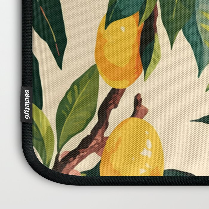 Yellow Mangos Summer Tropical Pattern Laptop Sleeve Gallery Image 3