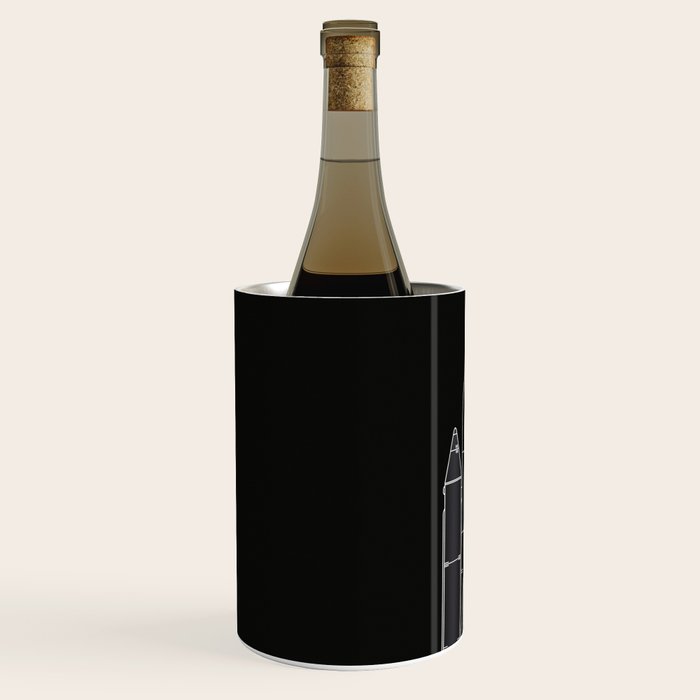 NASA Space Shuttle Blueprint in High Resolution (all black)  Wine Chiller Gallery Image 2
