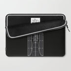 NASA Space Shuttle Blueprint in High Resolution (all black)  Laptop Sleeve Gallery Image 2
