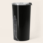 NASA Space Shuttle Blueprint in High Resolution (all black)  Travel Mug Gallery Image 2